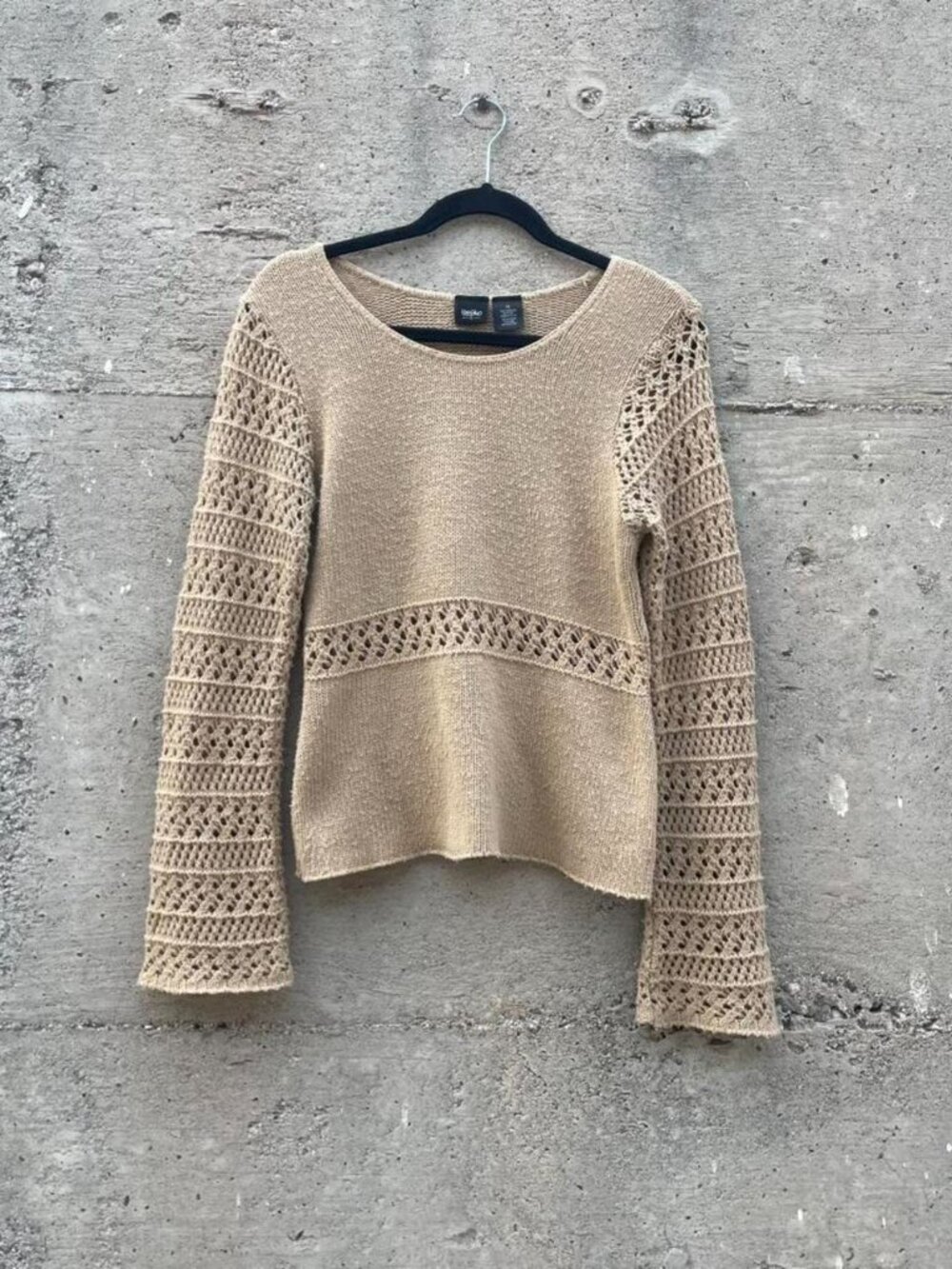 boho vintage knit blouse